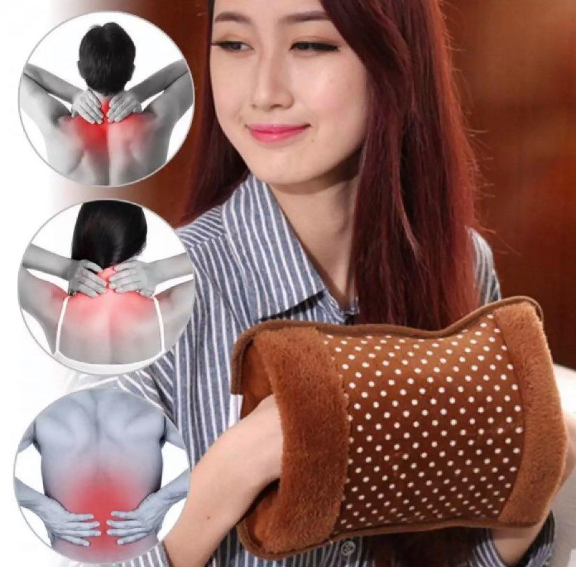Electric Hot Water Bag with Fur And  Hand Pocket